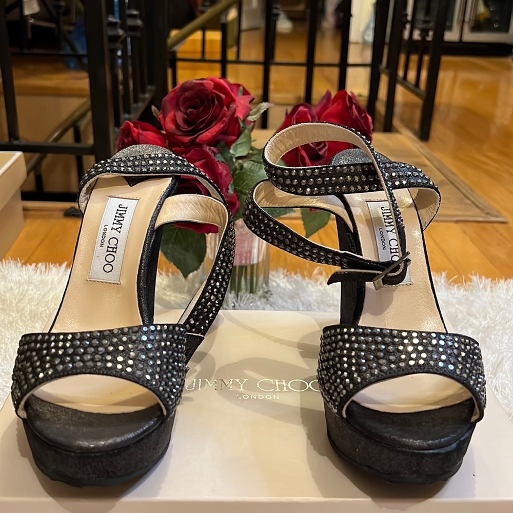 Jimmy Choo Black platforms sandals size 39. Brand new never ever used. Good deal